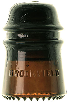 CD 121 BROOKFIELD, Dark Orange Amber; Key piece for the Brookfield collector!