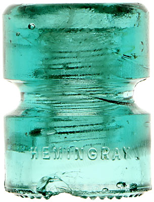 CD 185 HEMINGRAY, Aqua; Hard to find mine insulator!